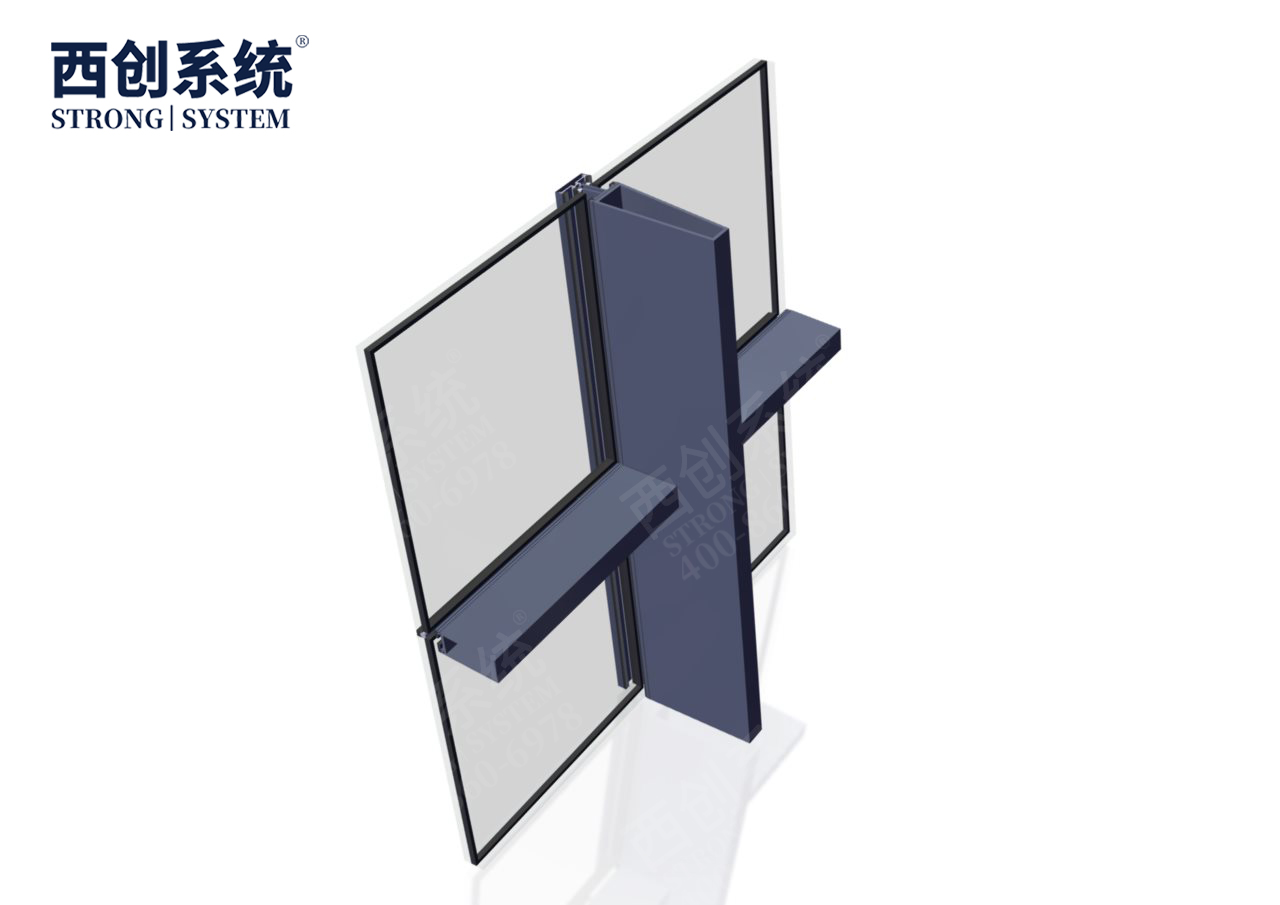 深圳國(guó)際藝術(shù)中心項(xiàng)目梯形、平行四邊形精制鋼玻璃幕墻系統(tǒng)——西創(chuàng)系統(tǒng)(圖6)