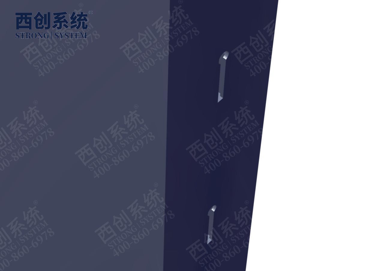上海青浦項(xiàng)目銑卡槽錐形（平頭）精致鋼/前抗面加厚矩形精制鋼玻璃幕墻系統(tǒng)-西創(chuàng)系統(tǒng)(圖5)